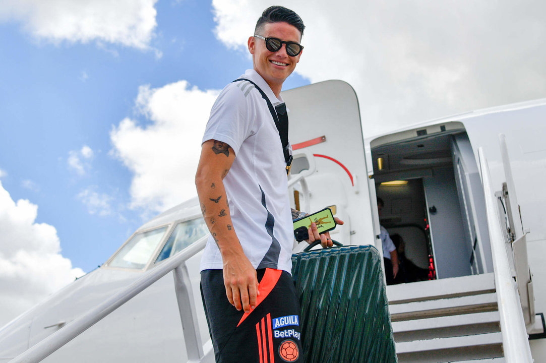 Fotografía cedida por la Federación Colombiana de Fútbol (FCF) del jugador de la selección Colombia de mayores James Rodríguez. EFE/ FCF/Solo uso editorial